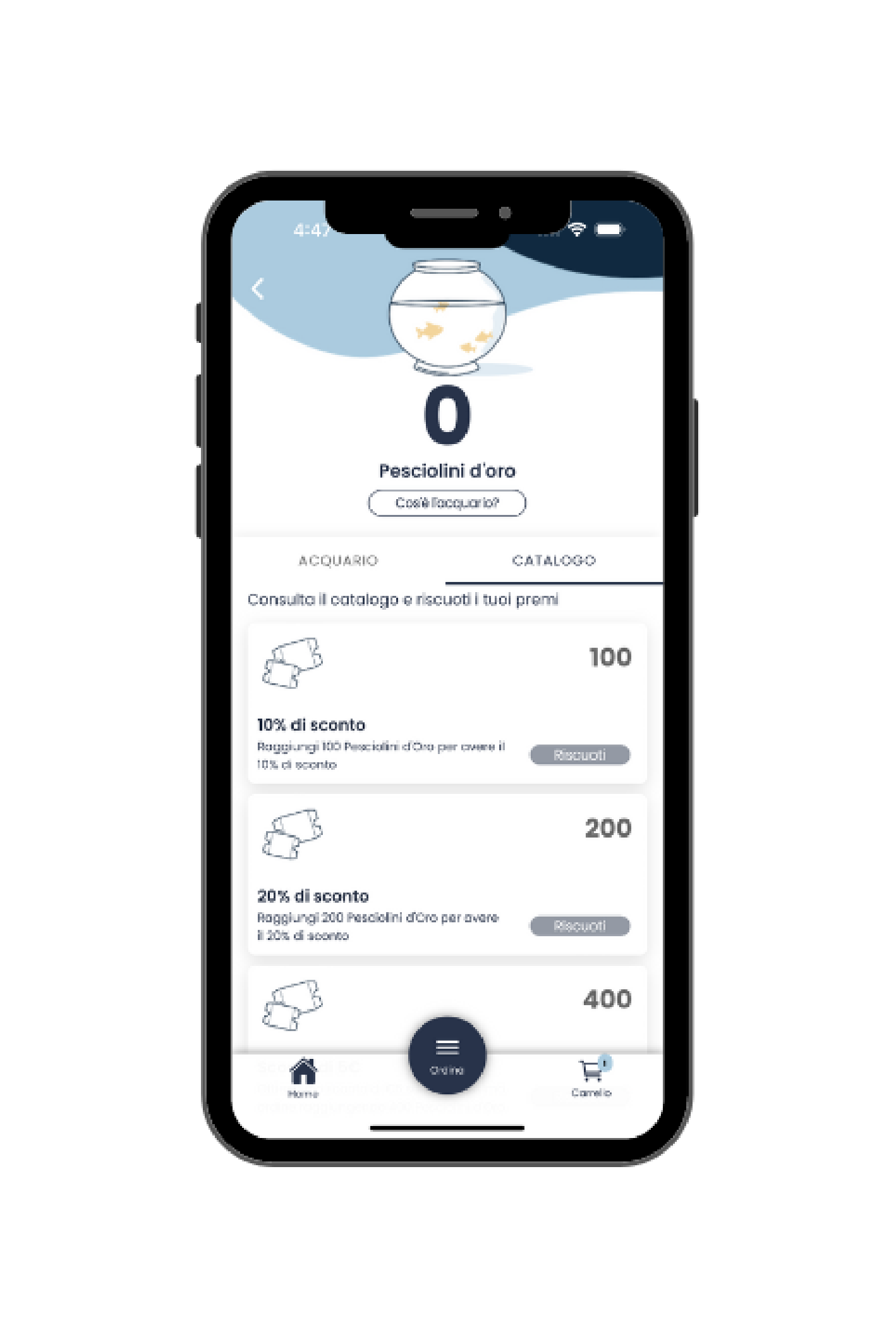 Programma raccolta punti fedeltà nell'app Mobee