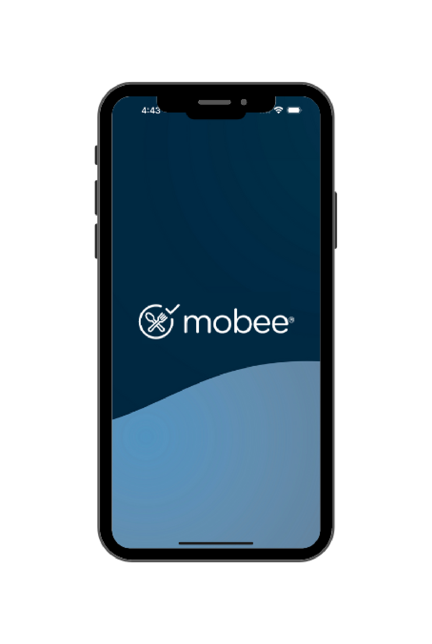 Schermata di apertura dell'app Mobee personalizzata per ristoranti
